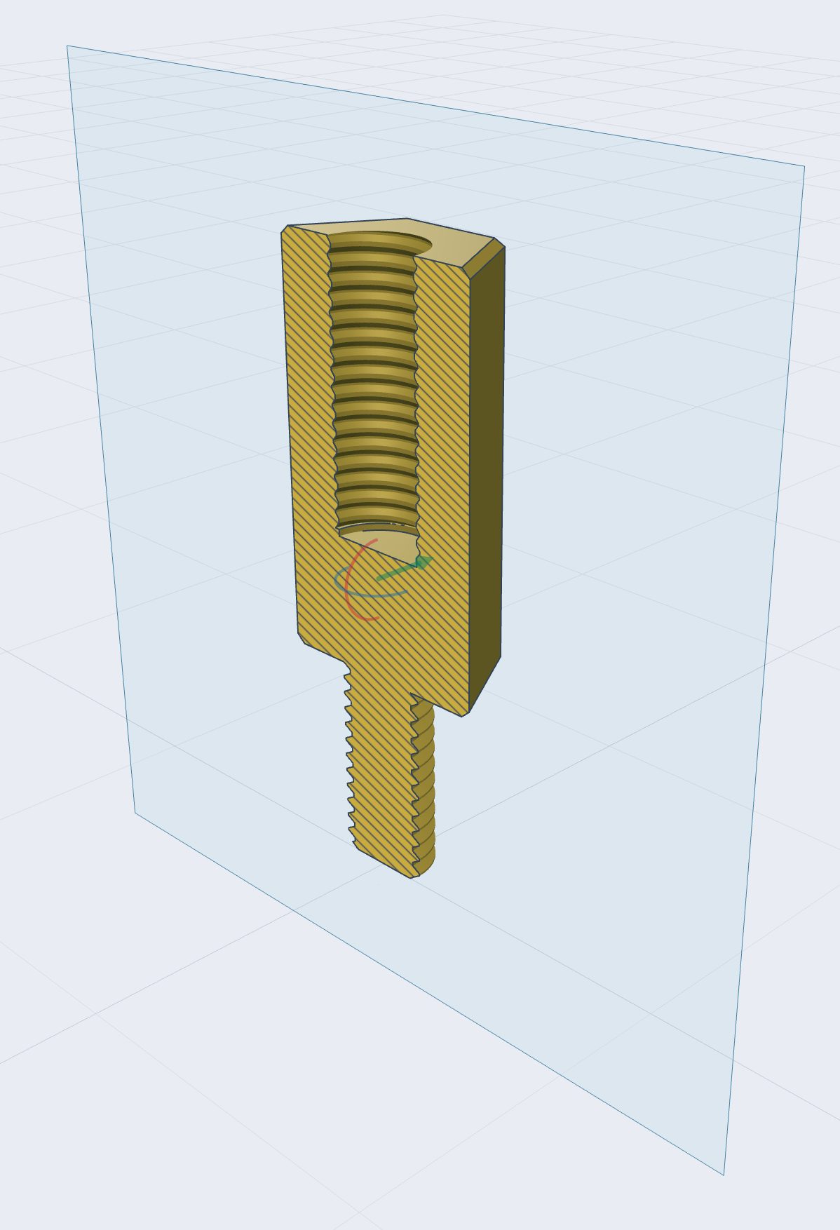 Hex standoff cutaway