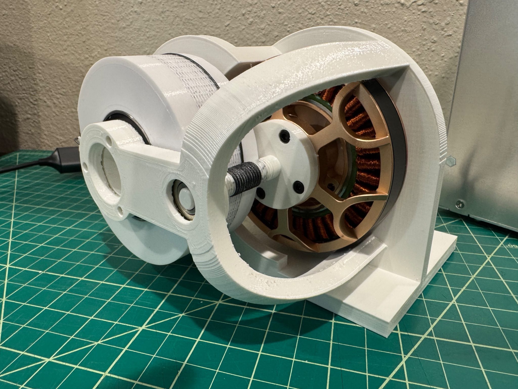 Capstan drive for a robotic arm, designed in PartForge