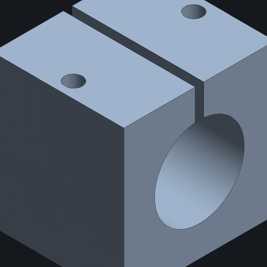 Opus 4.8's Tube clamp, iso view
