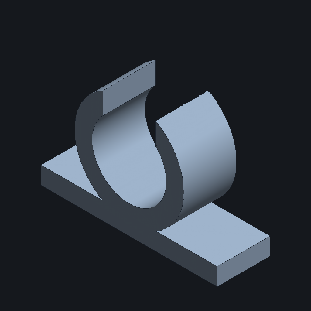Opus 5's Cable clip, iso view