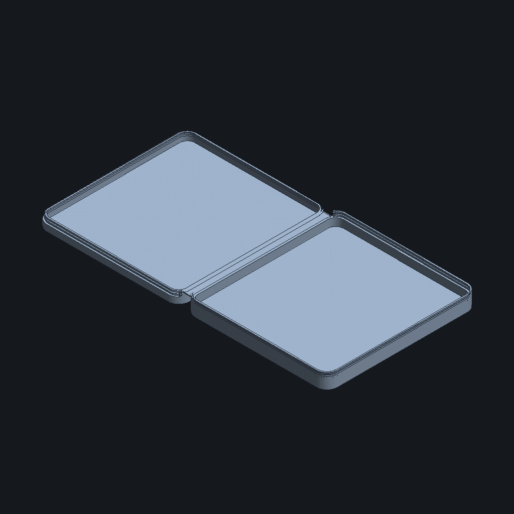 Opus 5's Clamshell cover, iso view