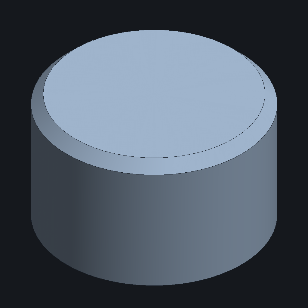 Fable 5.1's Mesh rebuild freecad knob, iso view