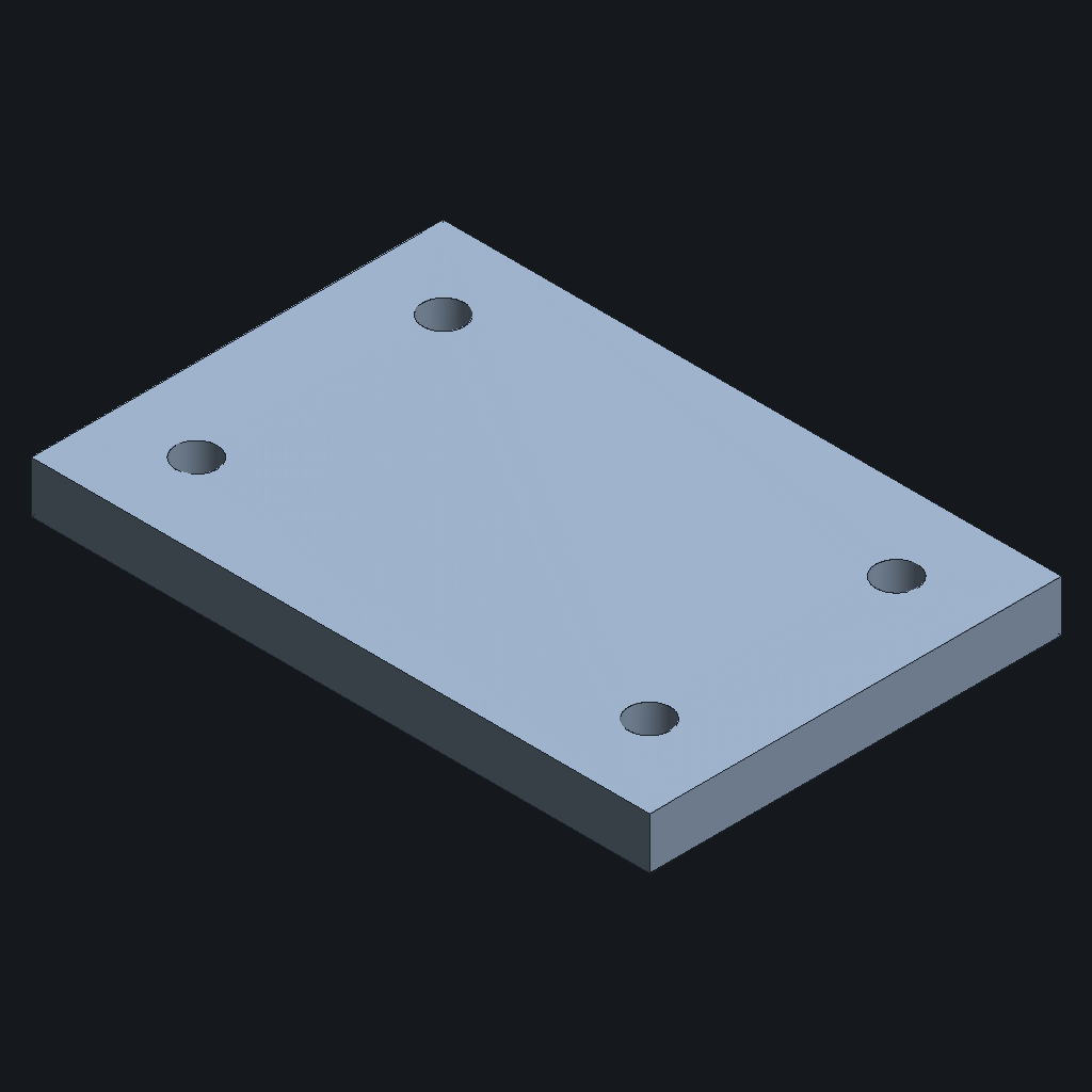 Fable 5.1's Mounting plate, iso view