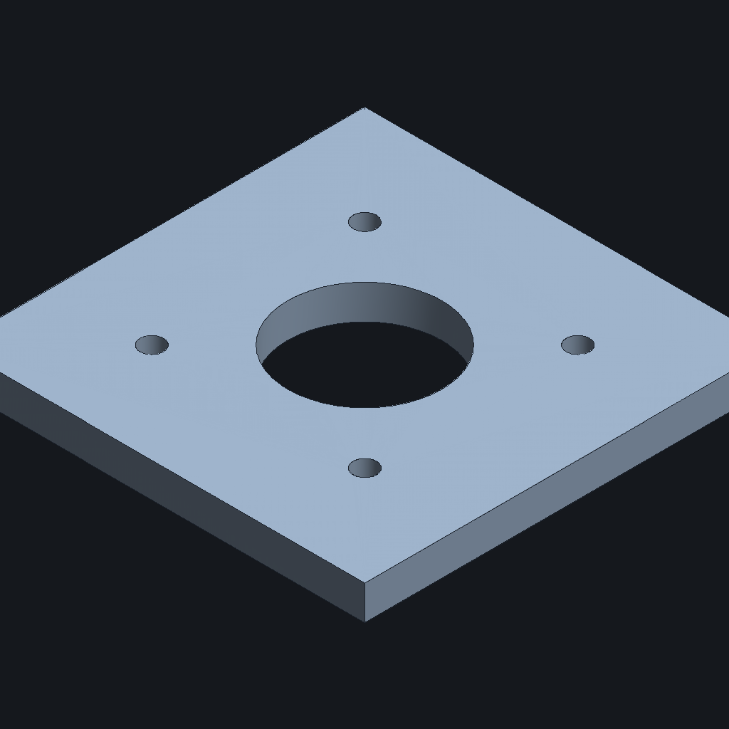 Opus 5's Nema17 face mount, iso view