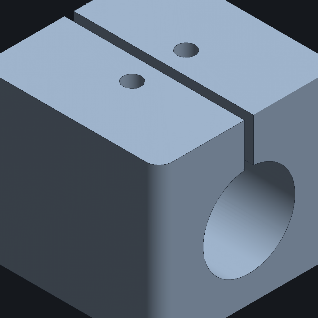 Fable 5.1's Tube clamp, iso view