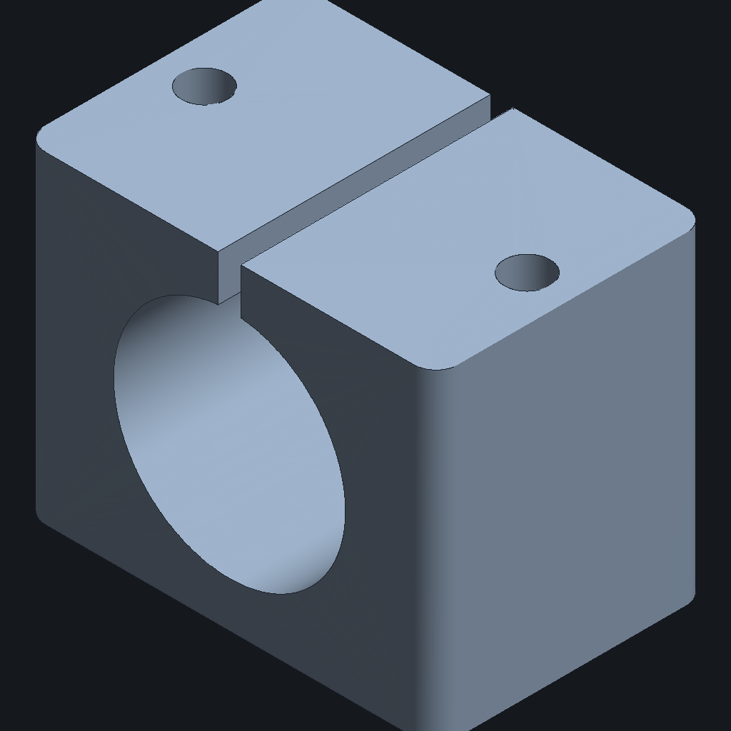 Opus 5's Tube clamp, iso view