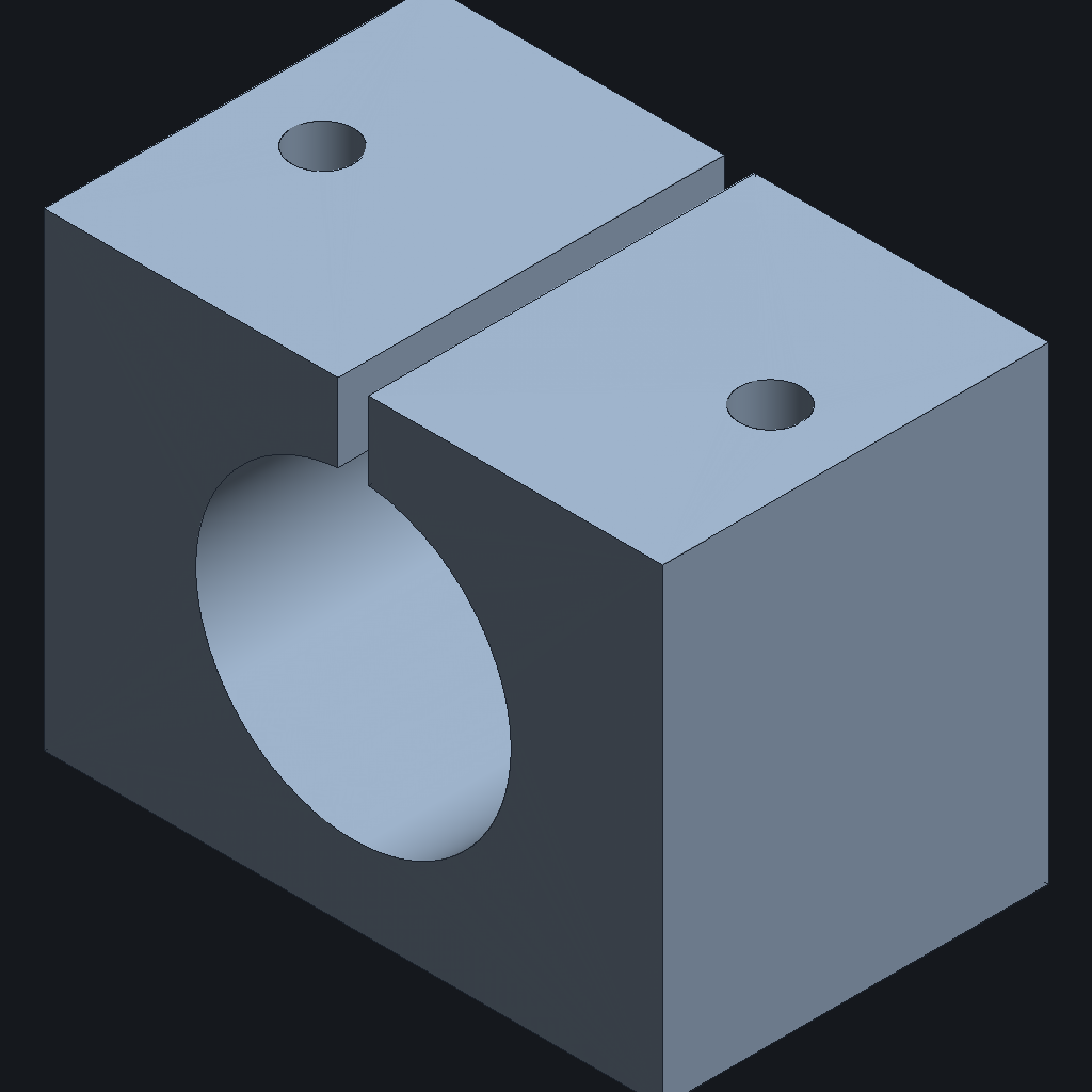 Opus 5's Tube clamp, iso view