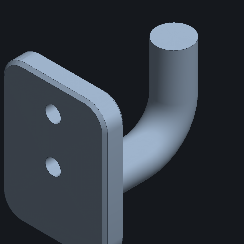 Opus 5's Wall hook, iso view