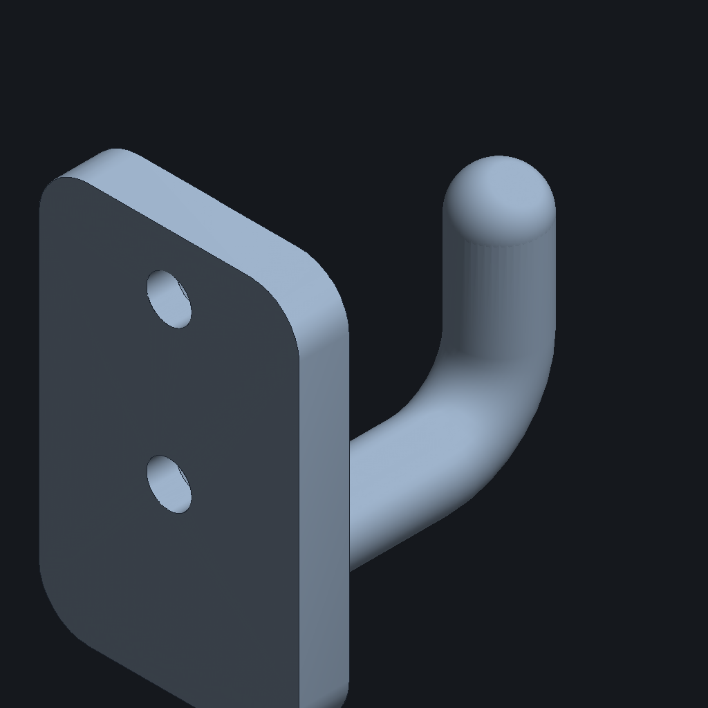 Opus 5's Wall hook, iso view