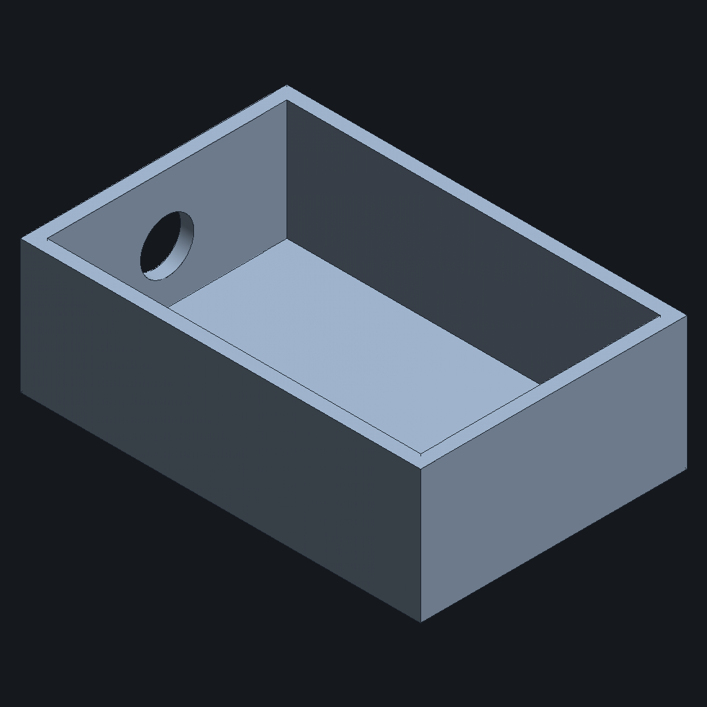 Opus 5's Box to enclosure, iso view