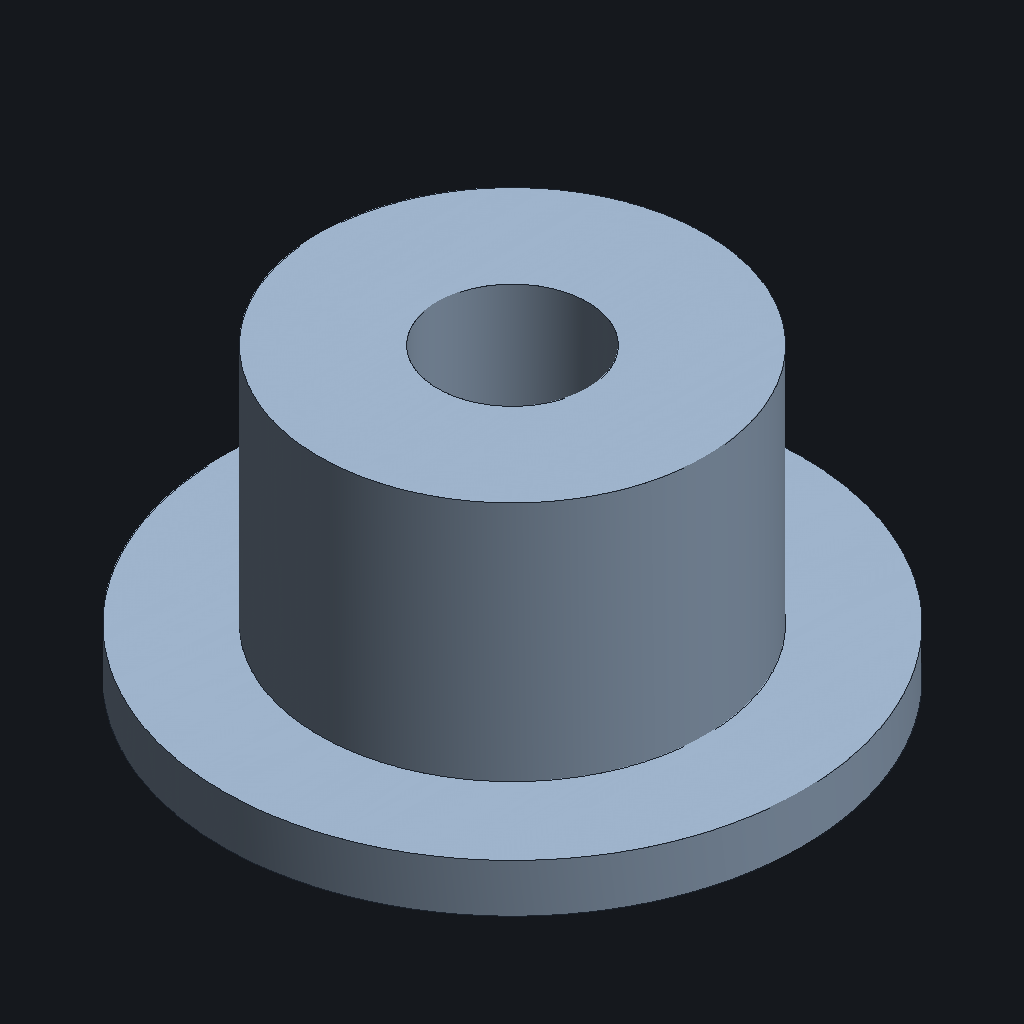 Opus 5's Spacer flange, iso view