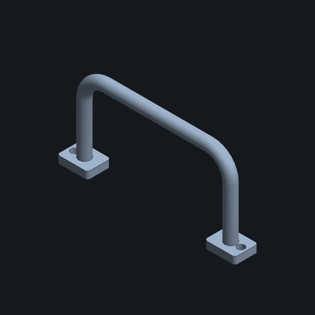 Kimi K3 Fast's Mesh rebuild blender handle, iso view