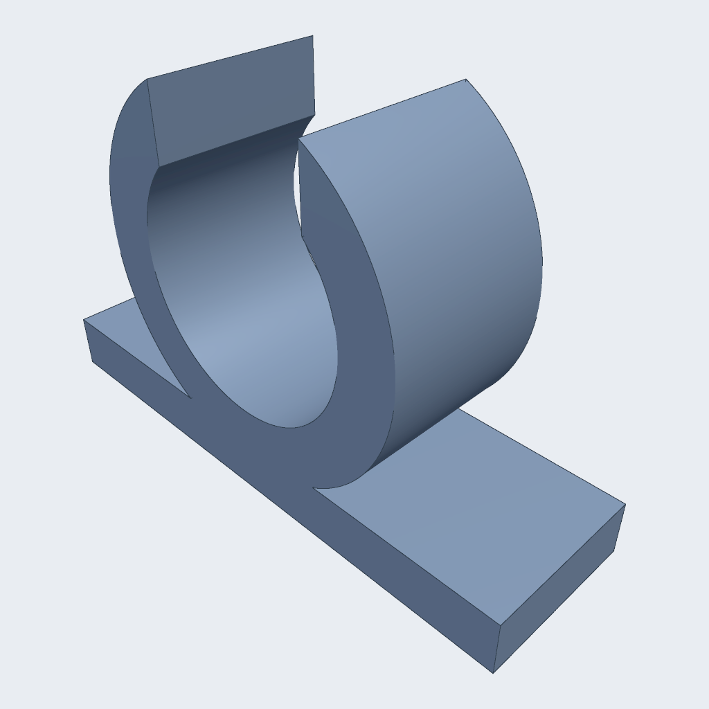 Gemini 4 Argon's Cable clip, iso view