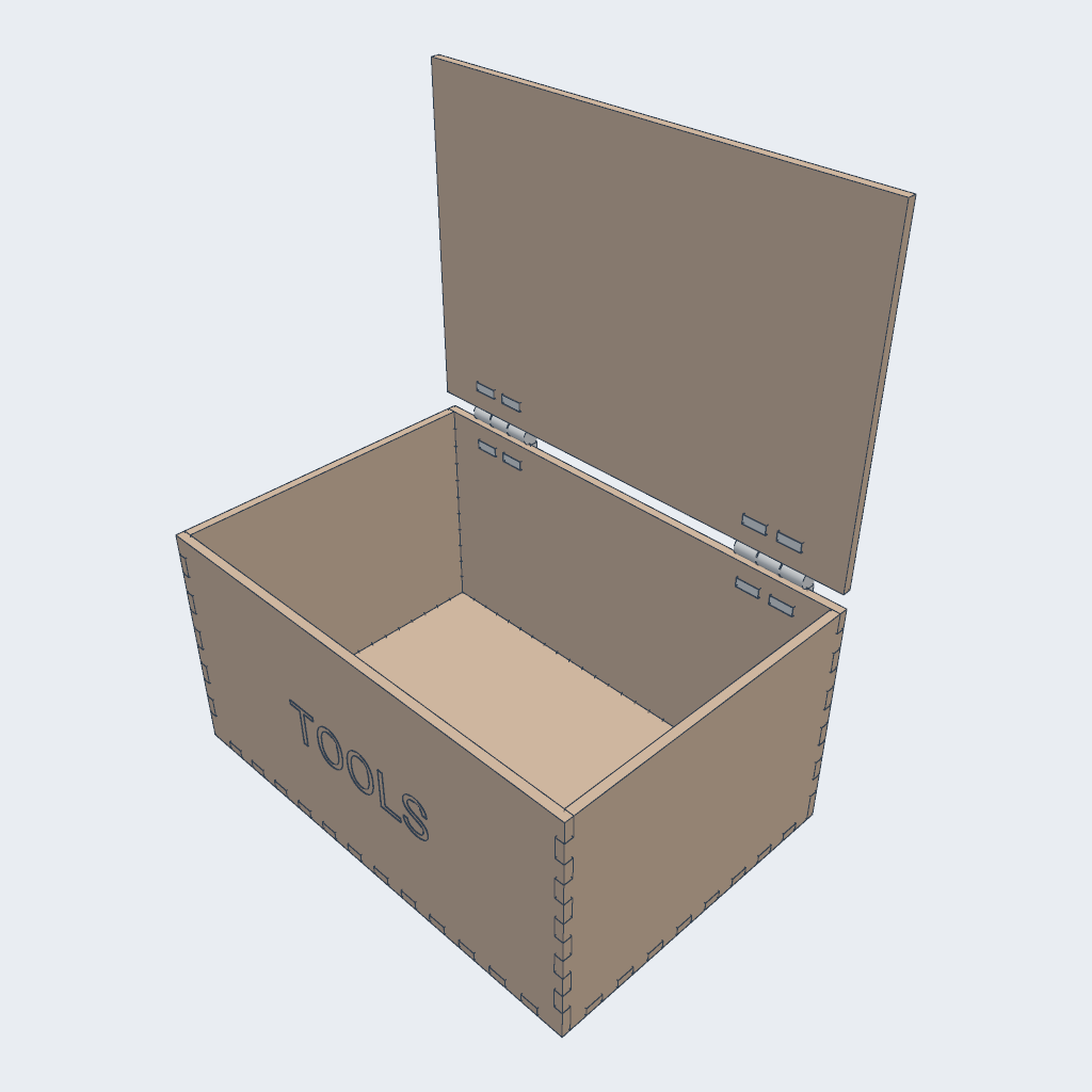 Sonnet 5.5's Laser box printed hinges, iso view