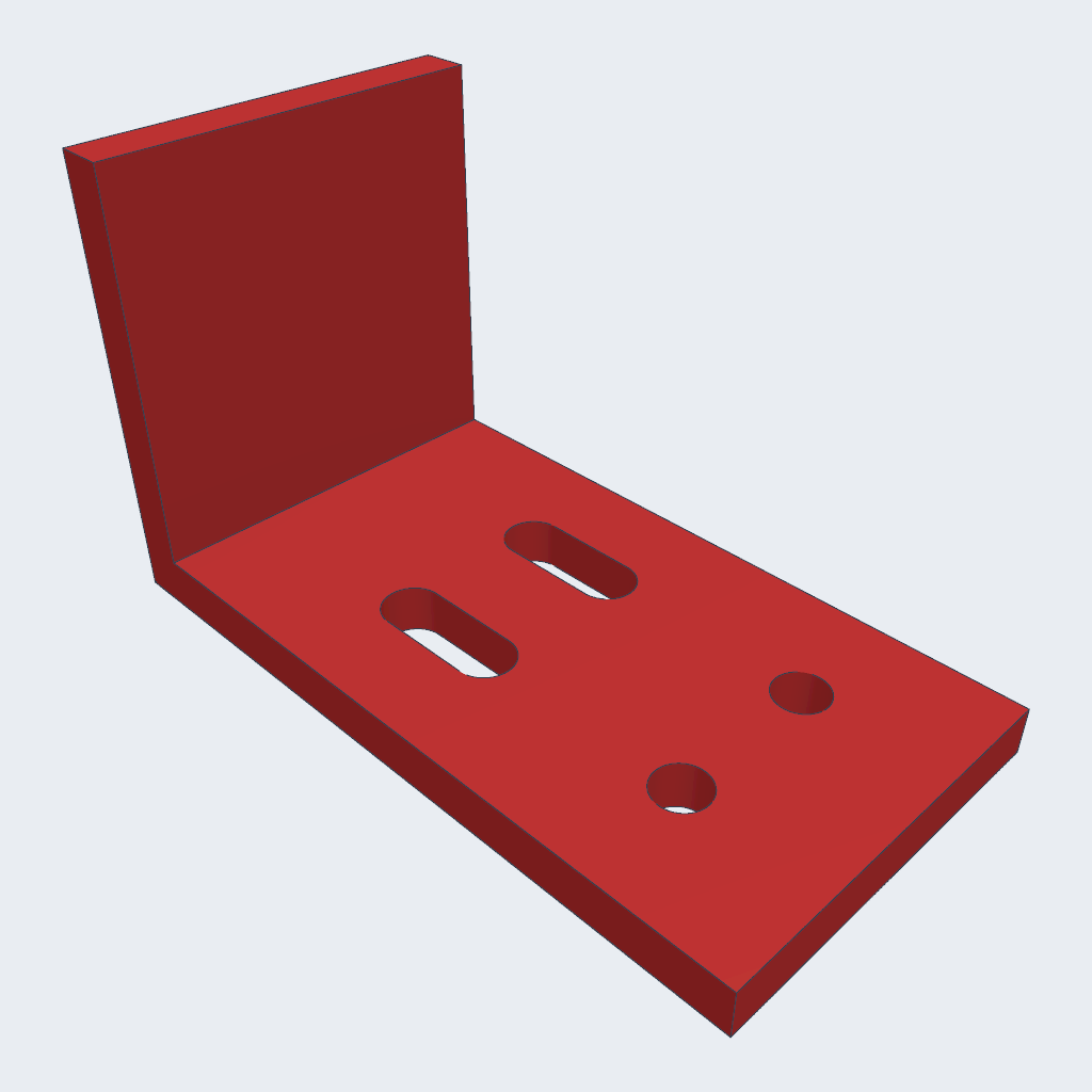 Sonnet 5.5's Mesh rebuild freecad bracket, iso view