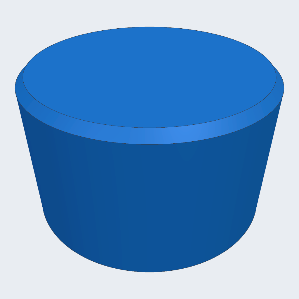 Haiku 5.5's Mesh rebuild freecad knob, iso view