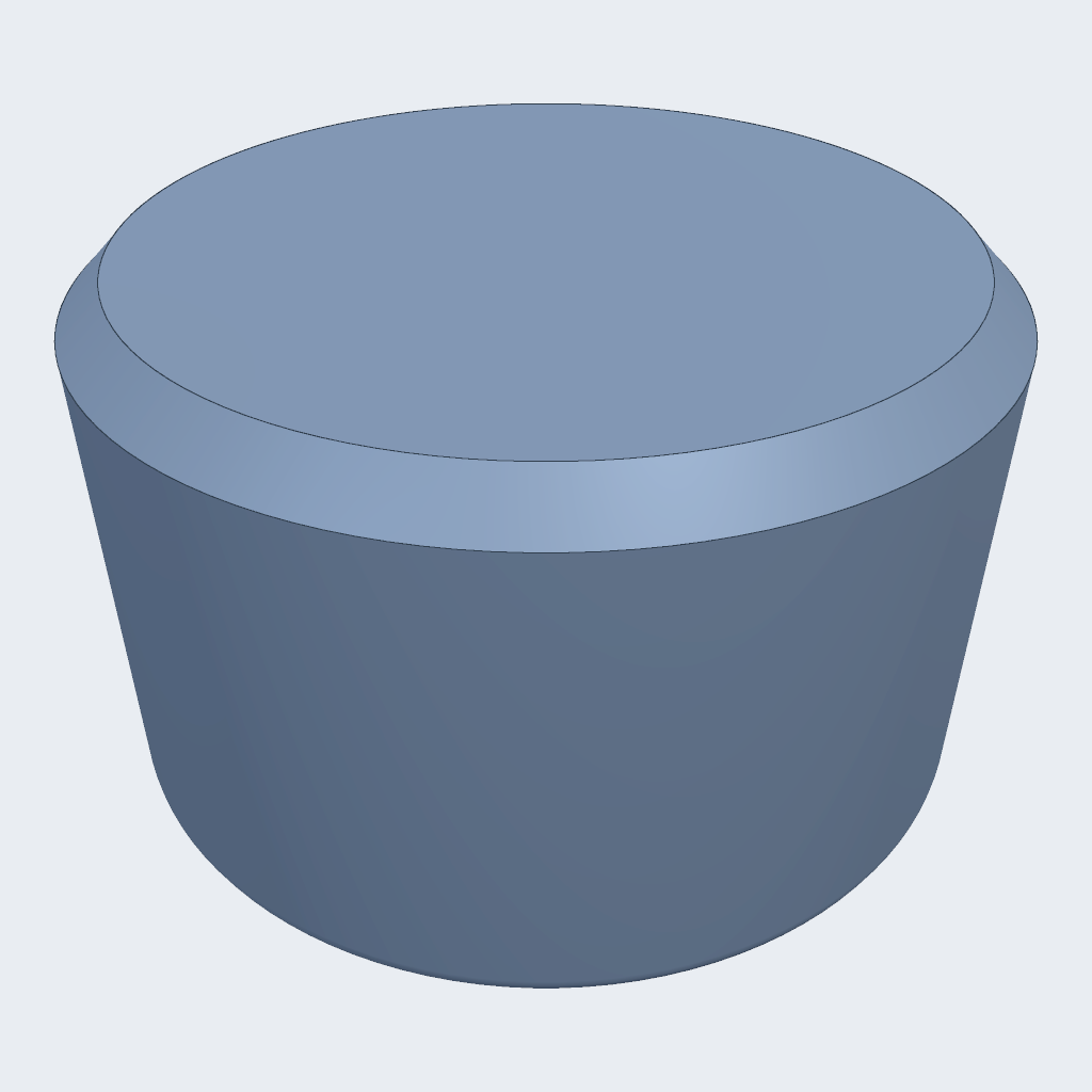 Sonnet 5.5's Mesh rebuild freecad knob, iso view