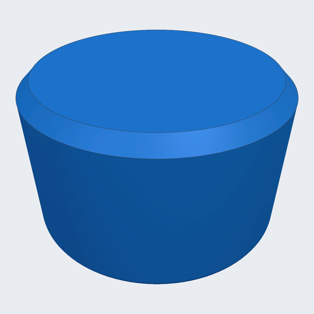 Gemini 4 Argon's Mesh rebuild freecad knob, iso view