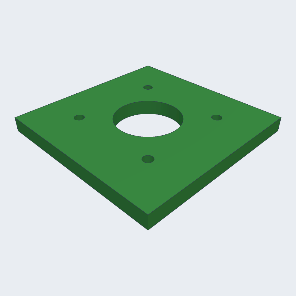 Haiku 5.5's Nema17 face mount, iso view