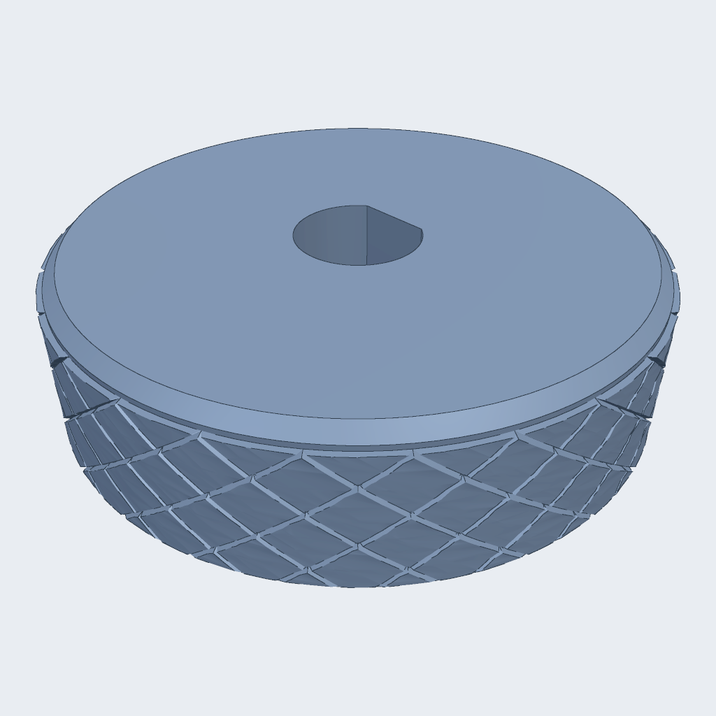 Sonnet 5.5's Knob then widen, iso view