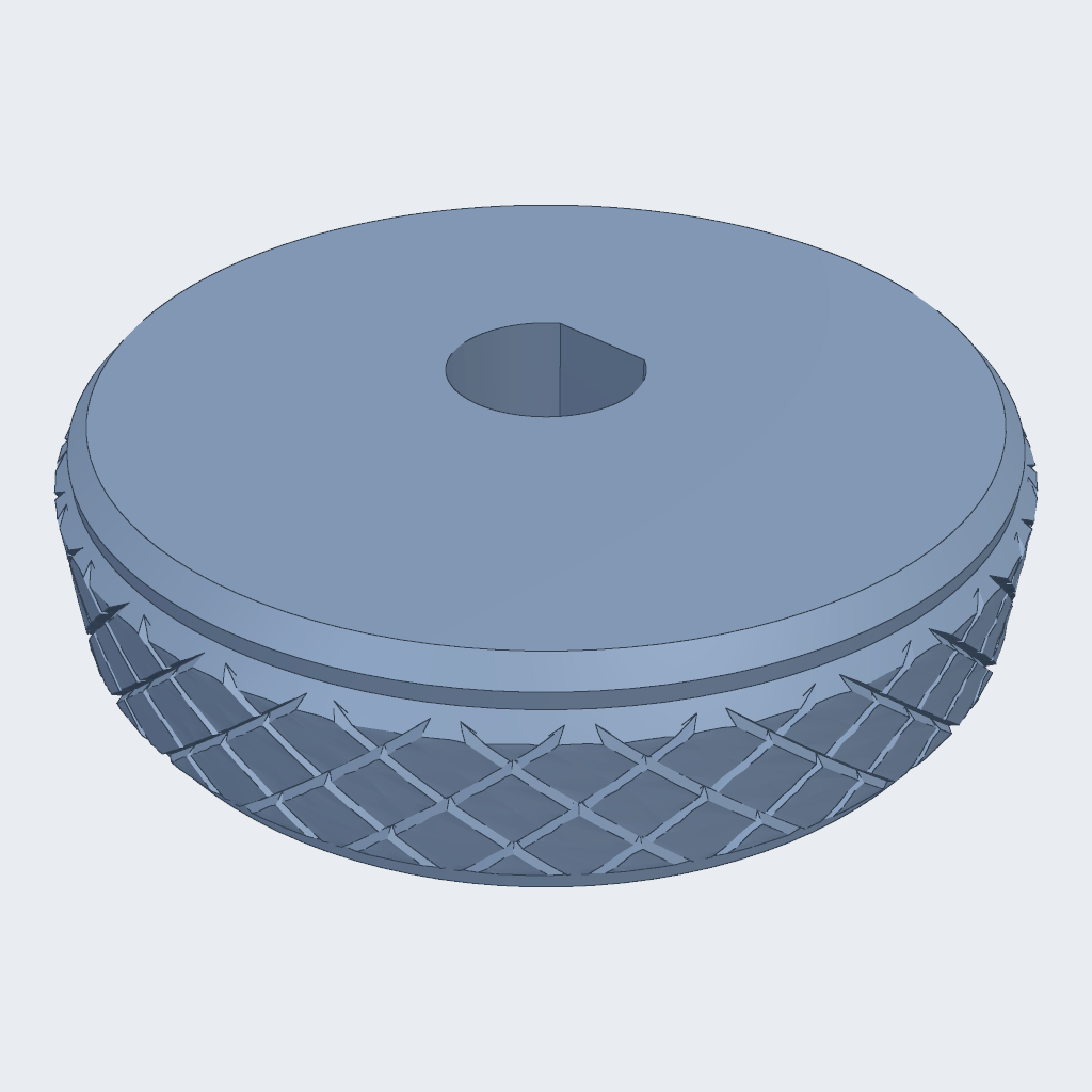 Sonnet 5.5's Knob then widen, iso view